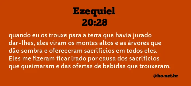 Ezequiel 20:28 NTLH