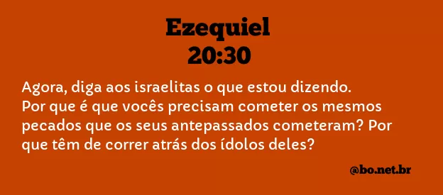 Ezequiel 20:30 NTLH