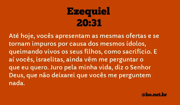 Ezequiel 20:31 NTLH