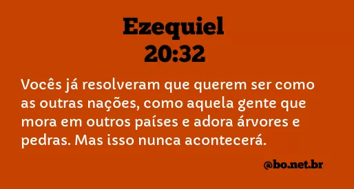 Ezequiel 20:32 NTLH