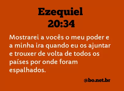 Ezequiel 20:34 NTLH
