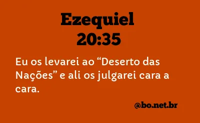 Ezequiel 20:35 NTLH