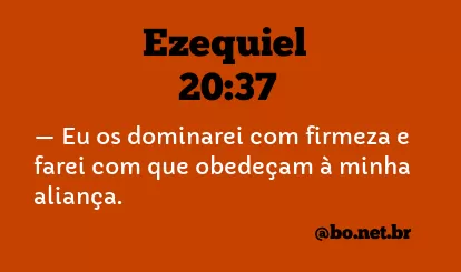 Ezequiel 20:37 NTLH