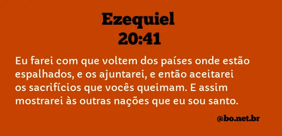 Ezequiel 20:41 NTLH