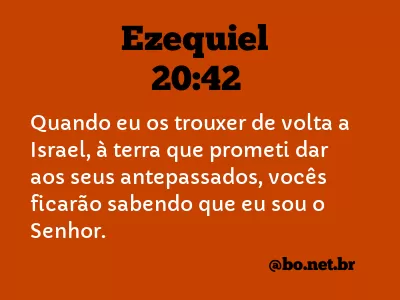 Ezequiel 20:42 NTLH