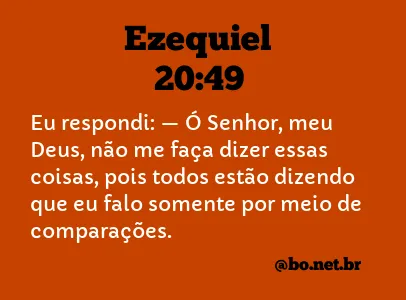 Ezequiel 20:49 NTLH