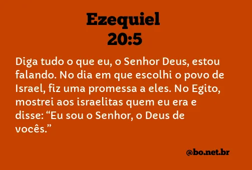 Ezequiel 20:5 NTLH