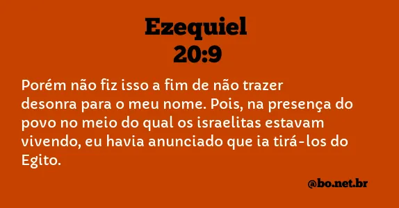 Ezequiel 20:9 NTLH