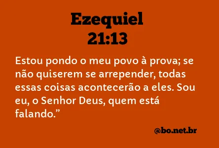 Ezequiel 21:13 NTLH