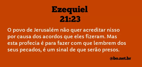 Ezequiel 21:23 NTLH