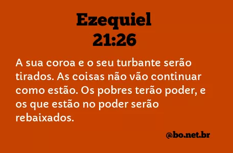 Ezequiel 21:26 NTLH