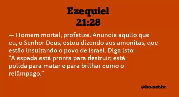 Ezequiel 21:28 NTLH