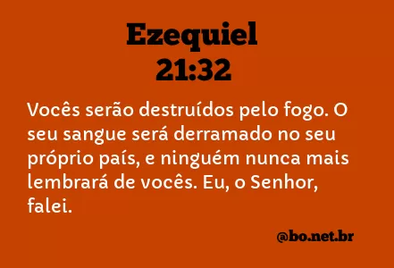 Ezequiel 21:32 NTLH