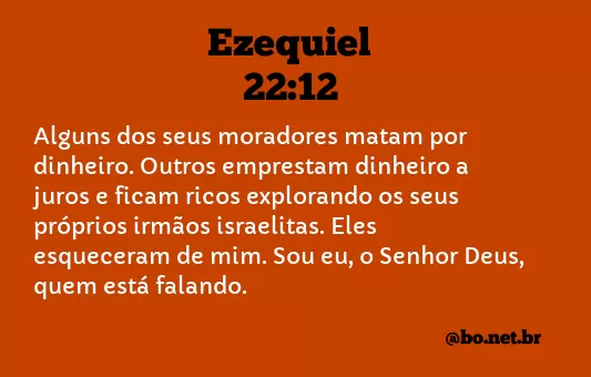 Ezequiel 22:12 NTLH