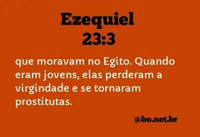 Ezequiel 23:3 NTLH