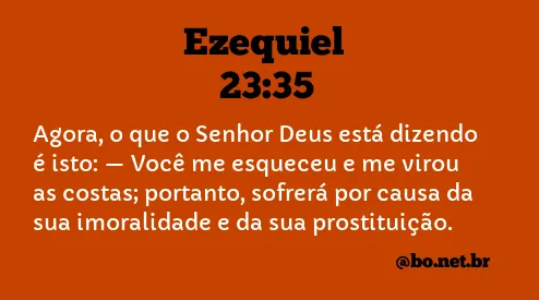 Ezequiel 23:35 NTLH