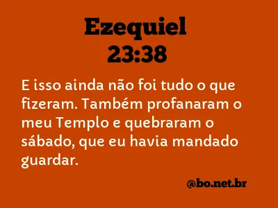 Ezequiel 23:38 NTLH