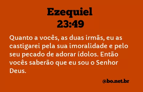 Ezequiel 23:49 NTLH