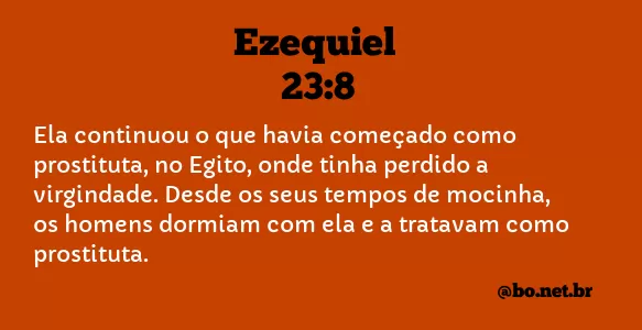 Ezequiel 23:8 NTLH