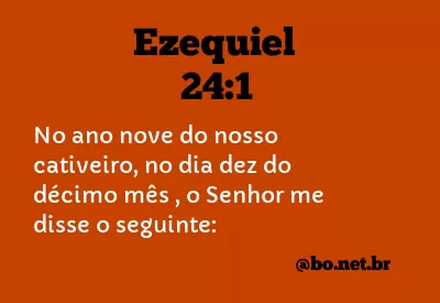 Ezequiel 24:1 NTLH