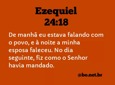 Ezequiel 24:18 NTLH