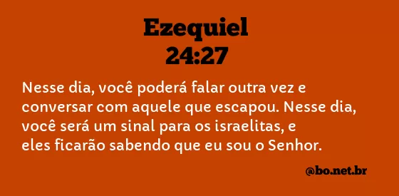 Ezequiel 24:27 NTLH