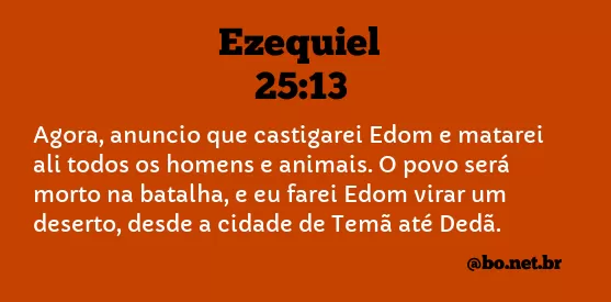 Ezequiel 25:13 NTLH