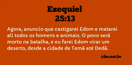 Ezequiel 25:13 NTLH