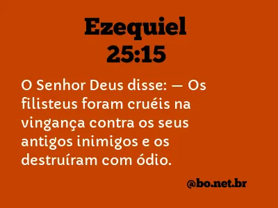 Ezequiel 25:15 NTLH