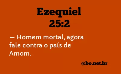 Ezequiel 25:2 NTLH