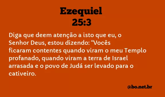 Ezequiel 25:3 NTLH