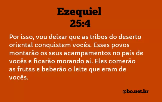 Ezequiel 25:4 NTLH