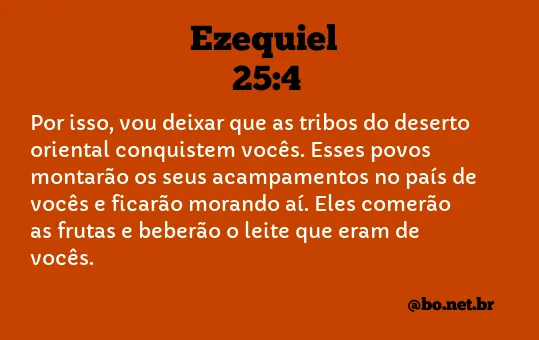 Ezequiel 25:4 NTLH