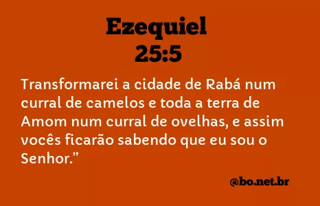 Ezequiel 25:5 NTLH