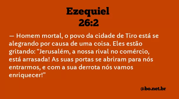 Ezequiel 26:2 NTLH