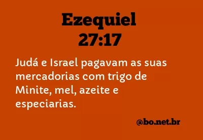 Ezequiel 27:17 NTLH