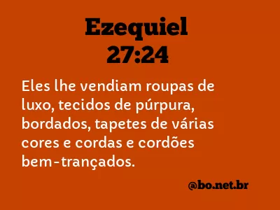 Ezequiel 27:24 NTLH