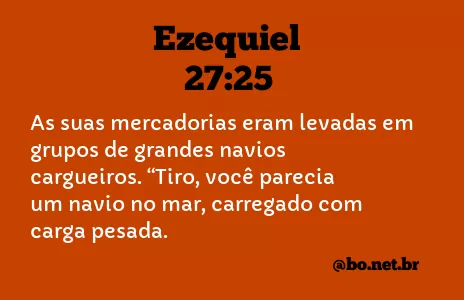 Ezequiel 27:25 NTLH