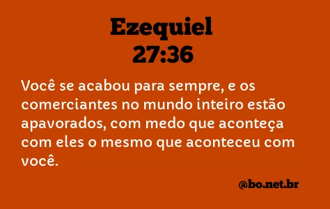 Ezequiel 27:36 NTLH