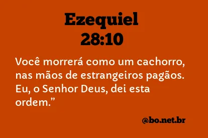 Ezequiel 28:10 NTLH