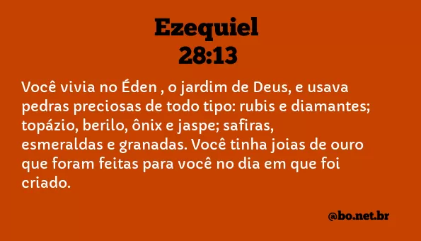Ezequiel 28:13 NTLH
