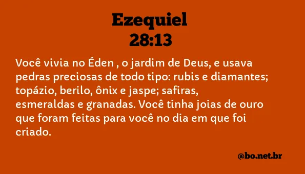 Ezequiel 28:13 NTLH