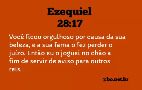 Ezequiel 28:17 NTLH