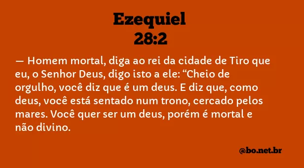 Ezequiel 28:2 NTLH