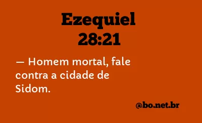 Ezequiel 28:21 NTLH