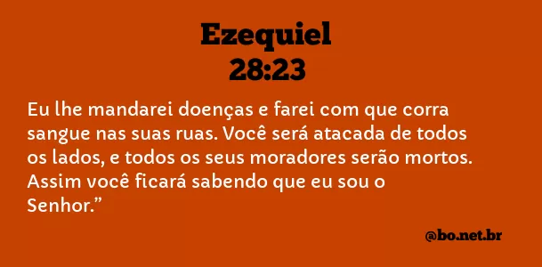 Ezequiel 28:23 NTLH