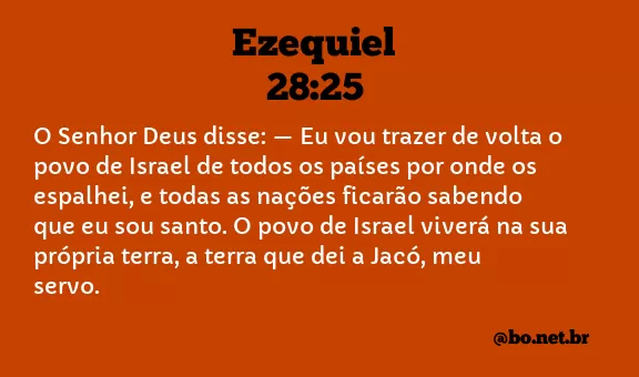 Ezequiel 28:25 NTLH