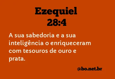 Ezequiel 28:4 NTLH