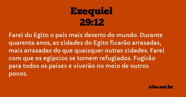 Ezequiel 29:12 NTLH