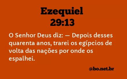Ezequiel 29:13 NTLH